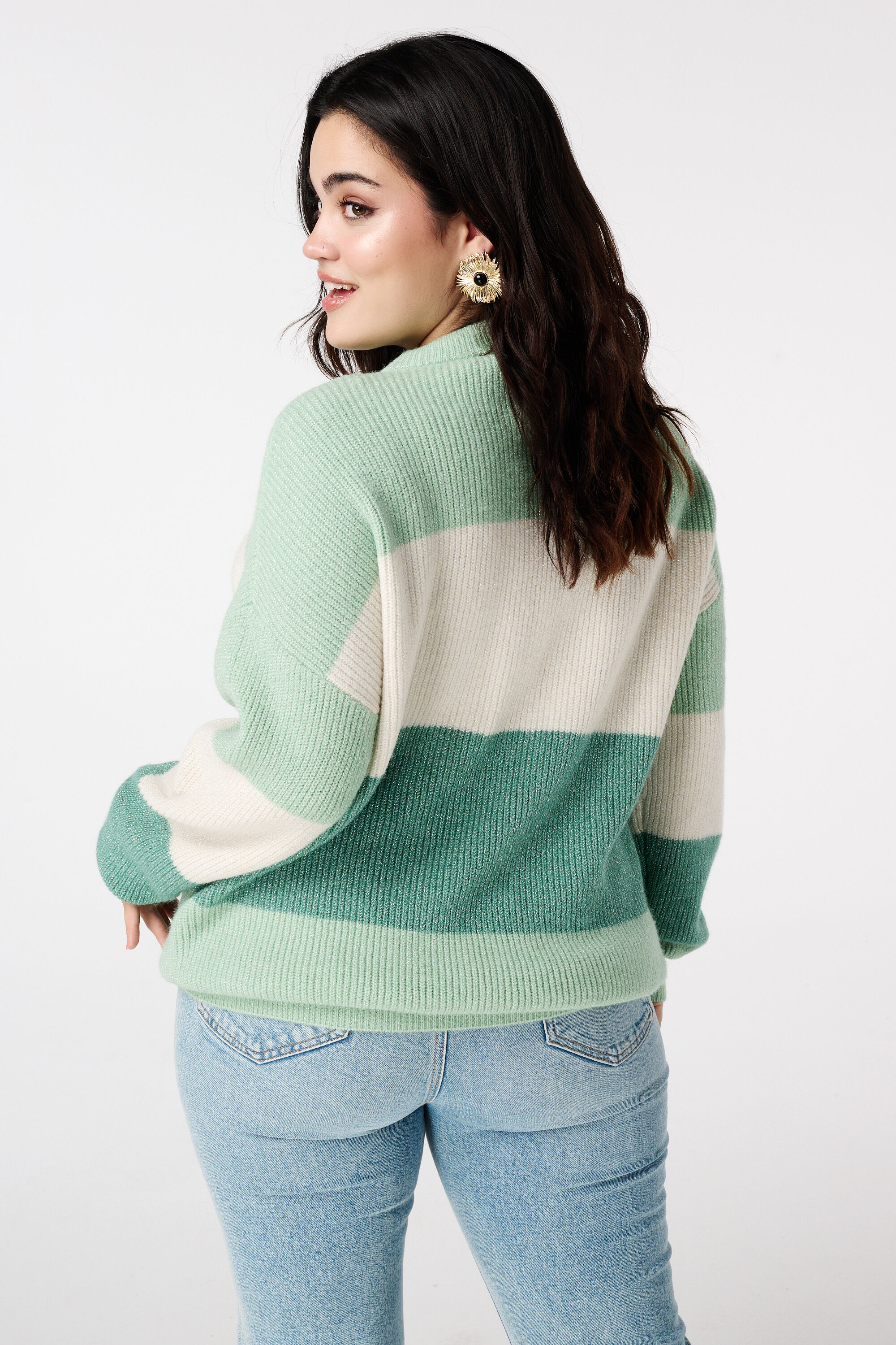 Jersey de punto con mangas globo image number 3