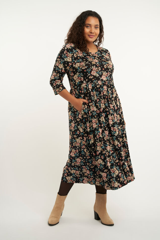 Vestido largo con estampado  image number 0