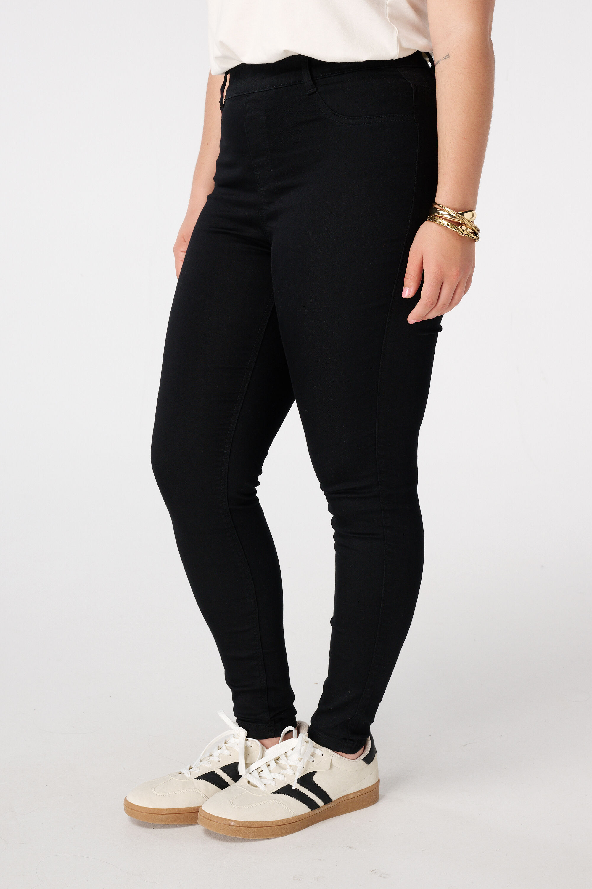 Tregging con aspecto denim image number 5