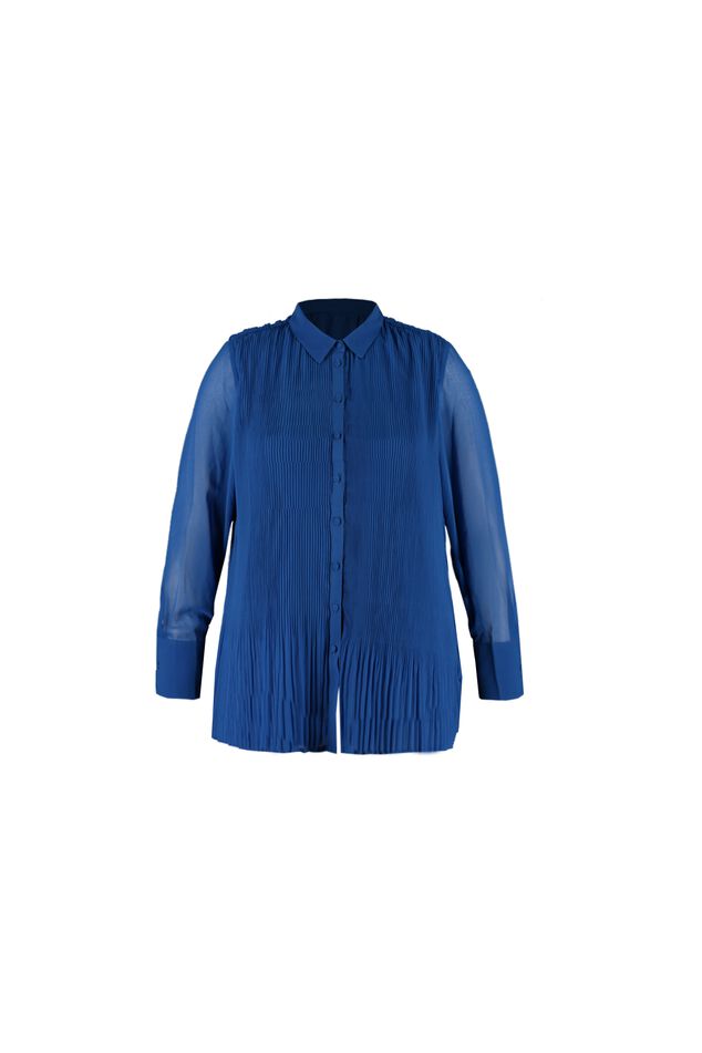 Blusa hecha de tejido plisado image number 1