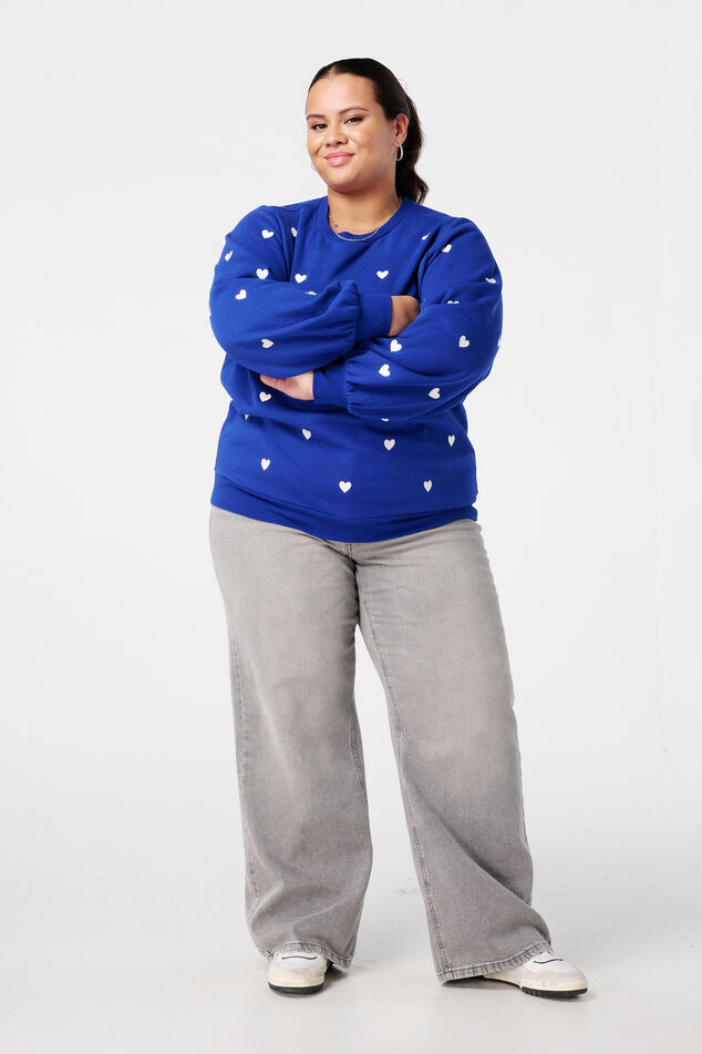 Jersey con corazones bordados y mangas abullonadas image number 5