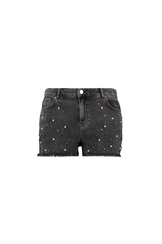 Shorts vaqueros con tachuelas image number 1