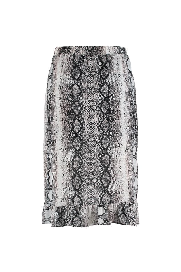 Falda cruzada con estampado de serpiente image number 3