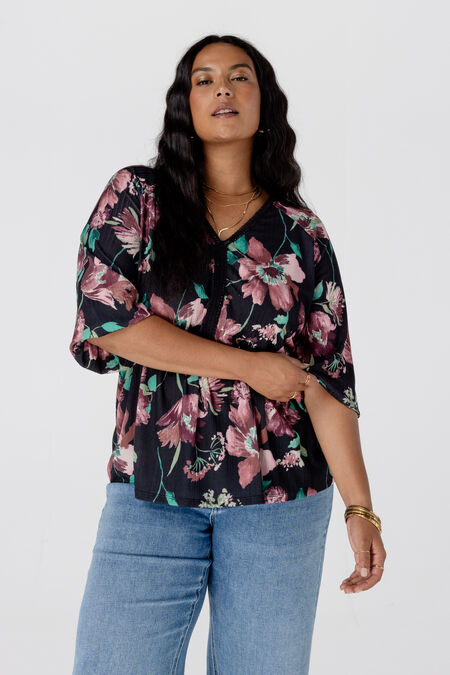Top peplum con estampado Top peplum con estampado