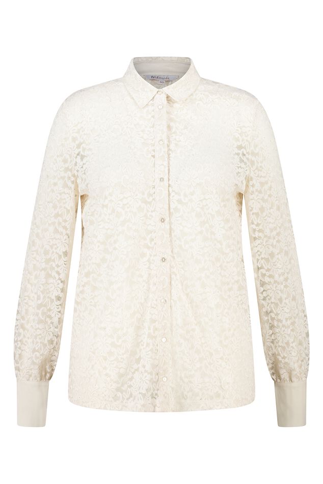 Top con encaje y lentejuelas image number 1