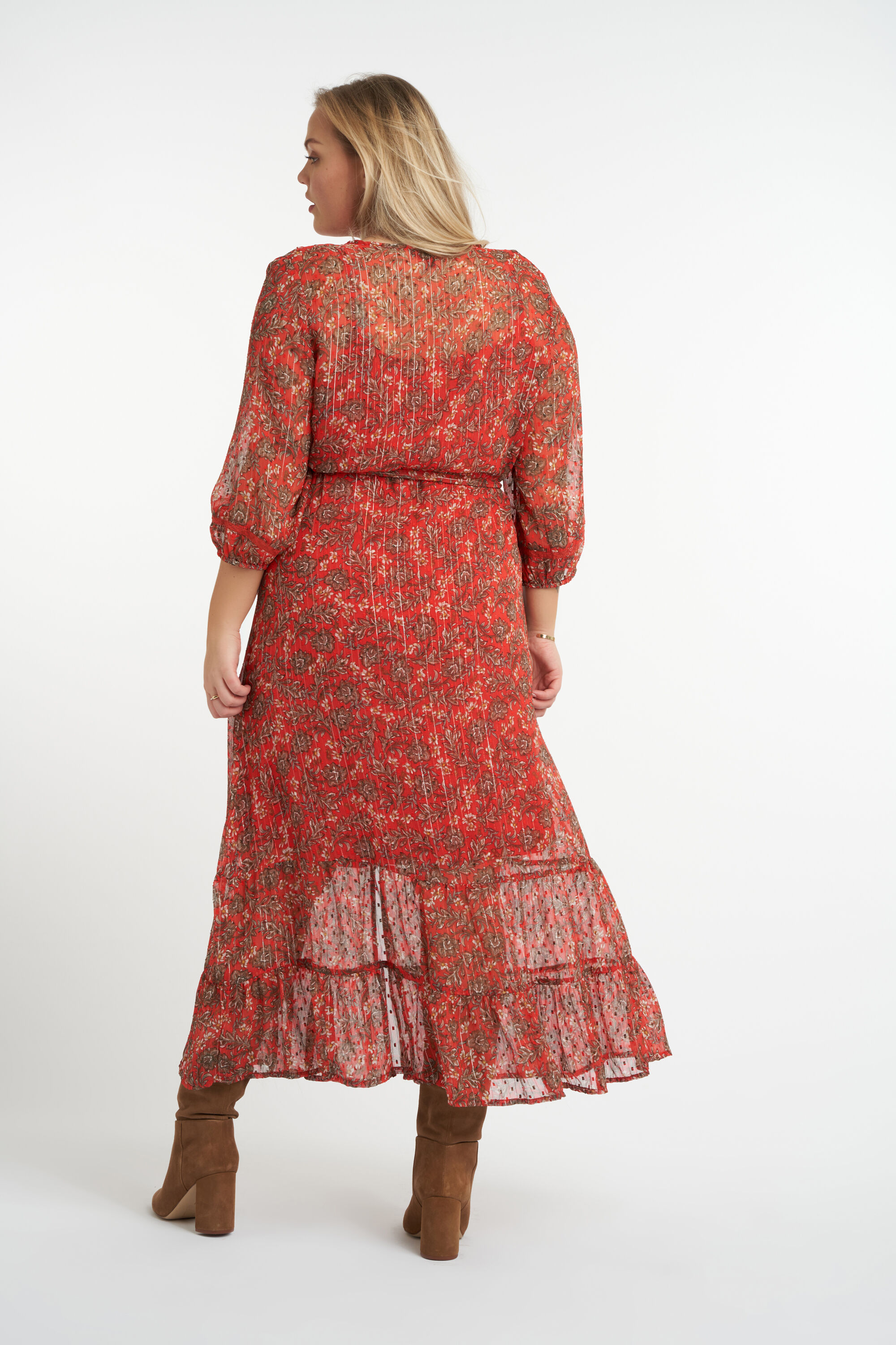 Vestido largo con estampado floral image number 3