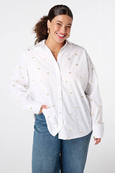Blusa con corazones bordados Blusa con corazones bordados