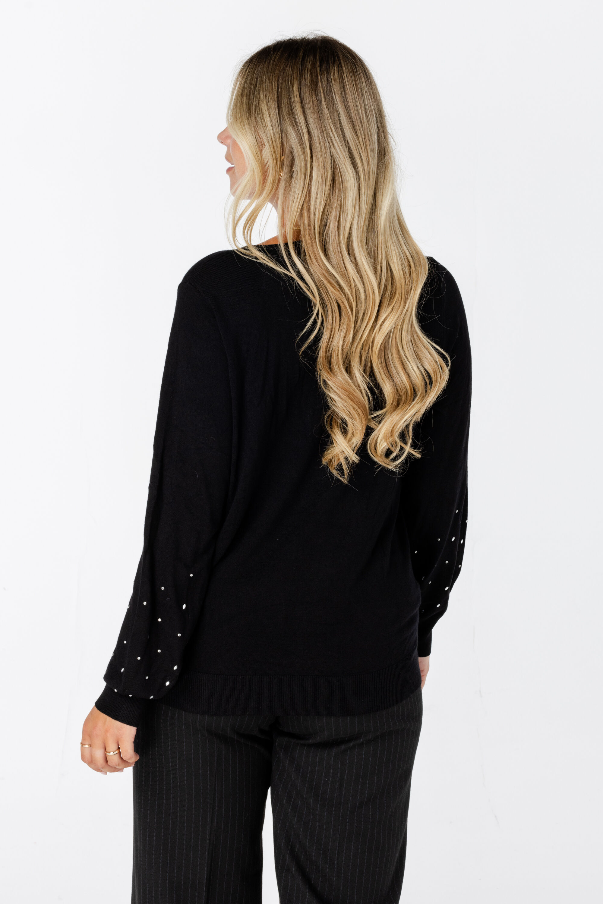 Jersey de punto fino con detalle brillante image number 3