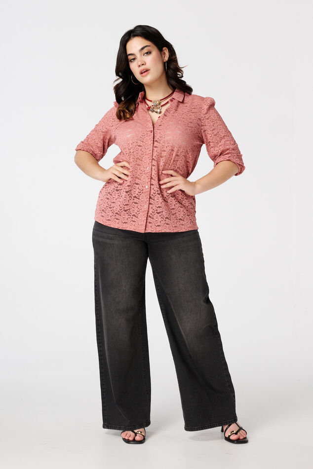 Blusa con encaje image number 5