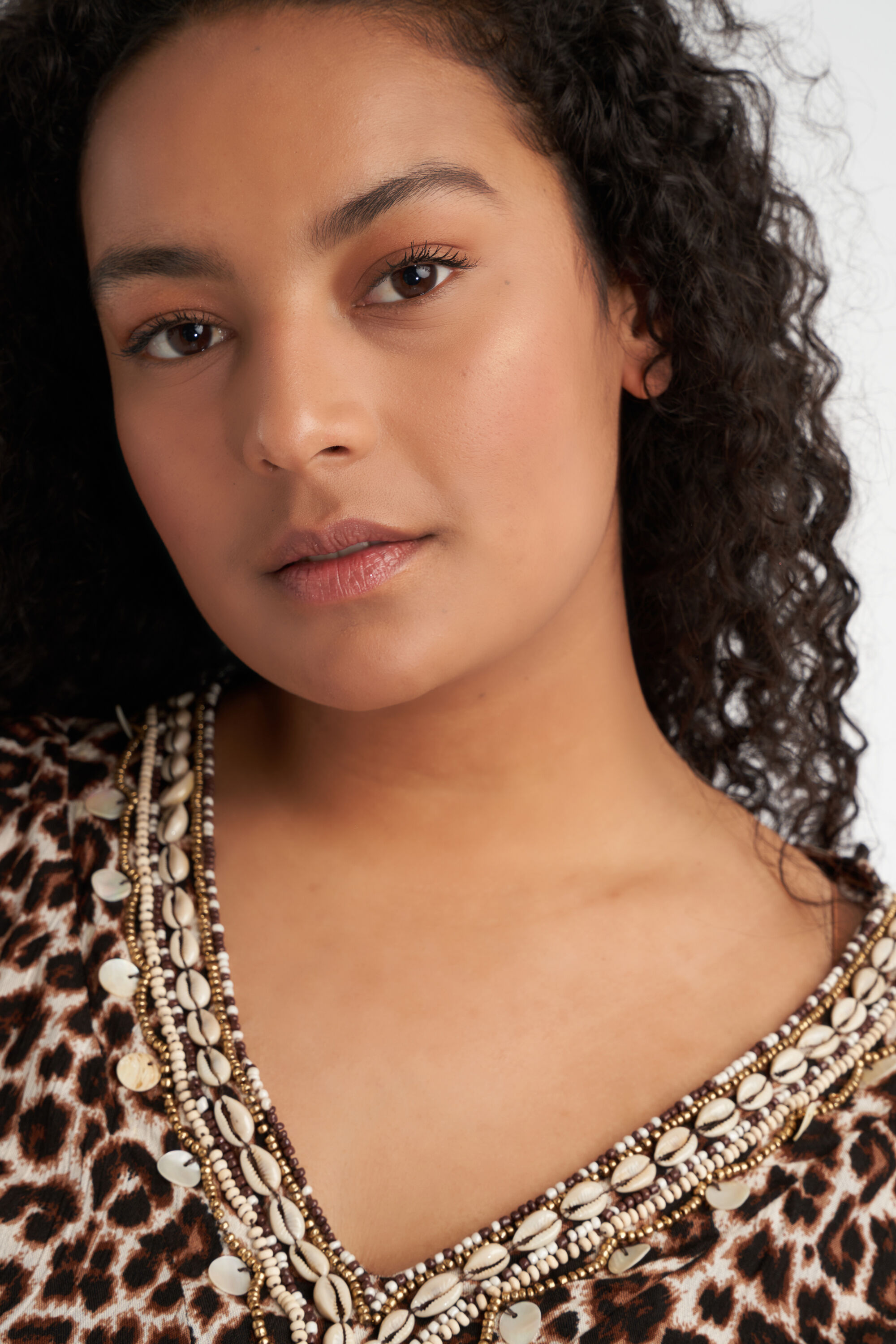 Vestido largo con estampado de leopardo image number 5