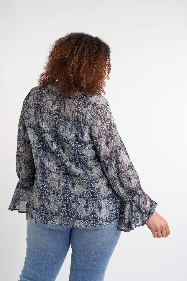 Blusa con mangas con volantes image number 3