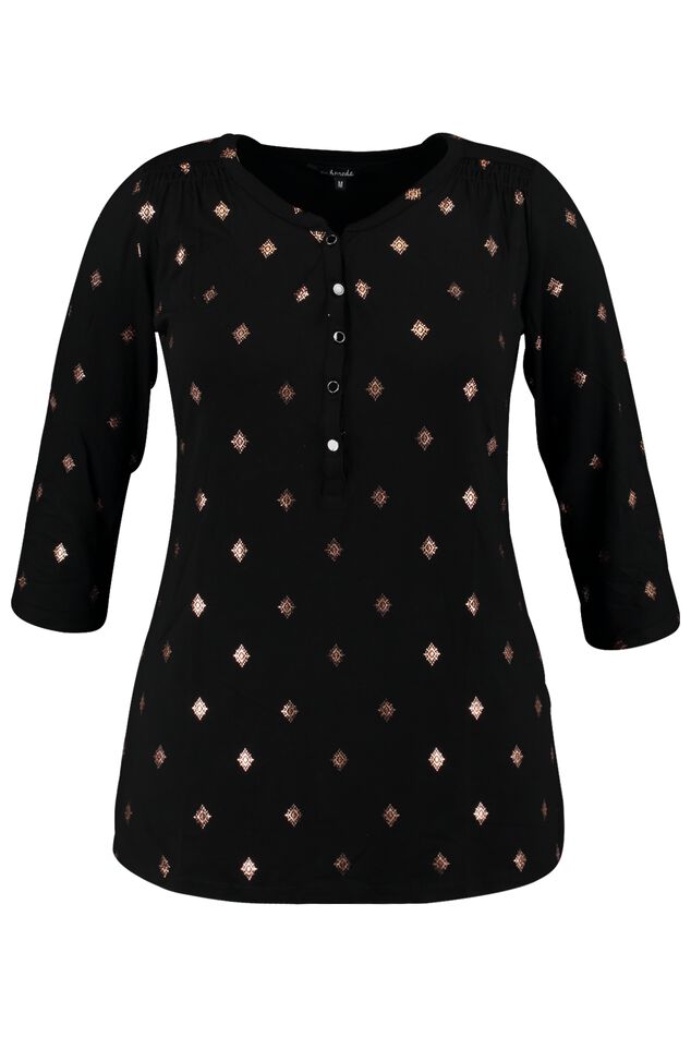 Top con estampado plateado  image number 1