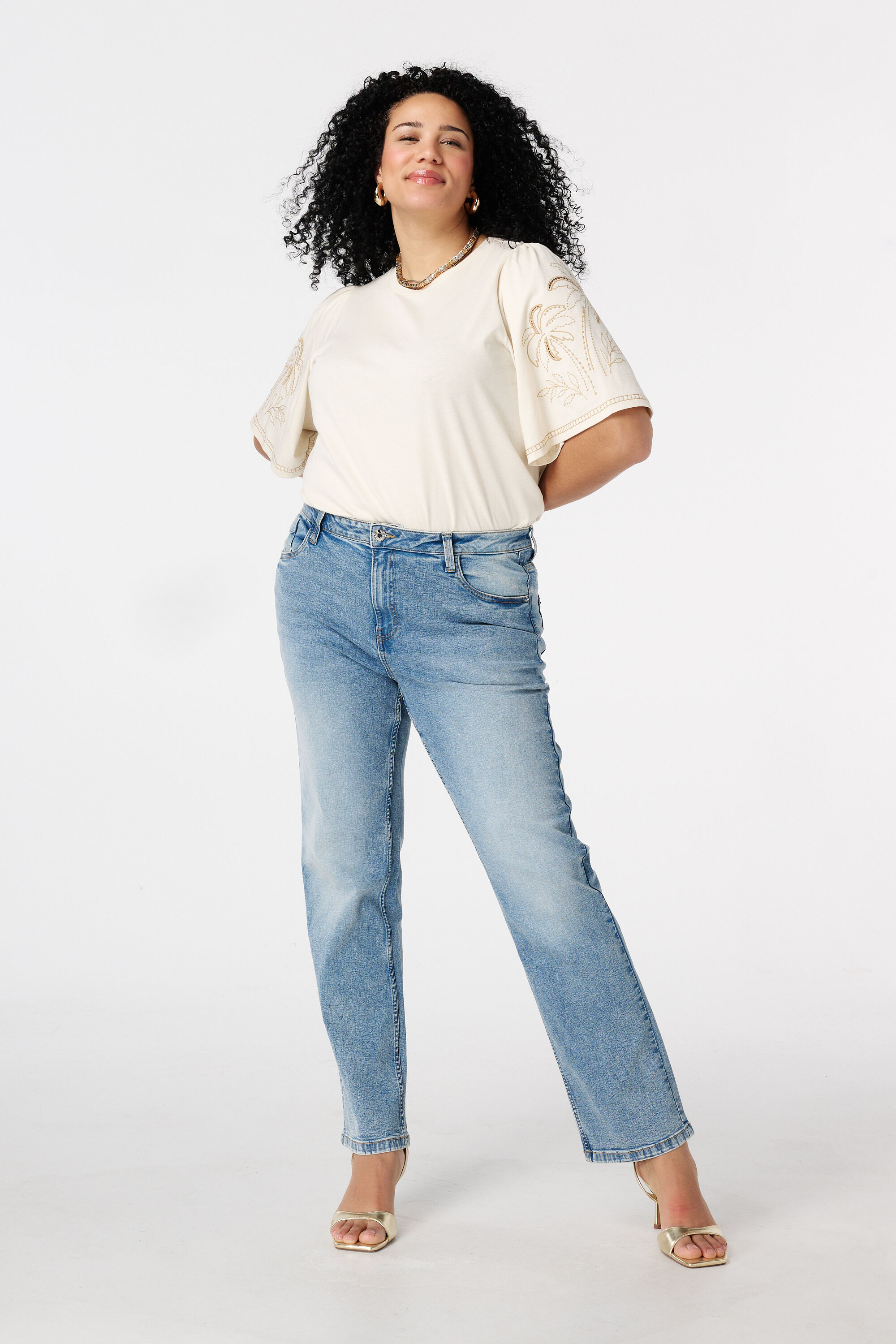 Vaqueros straight leg LILY largo 34