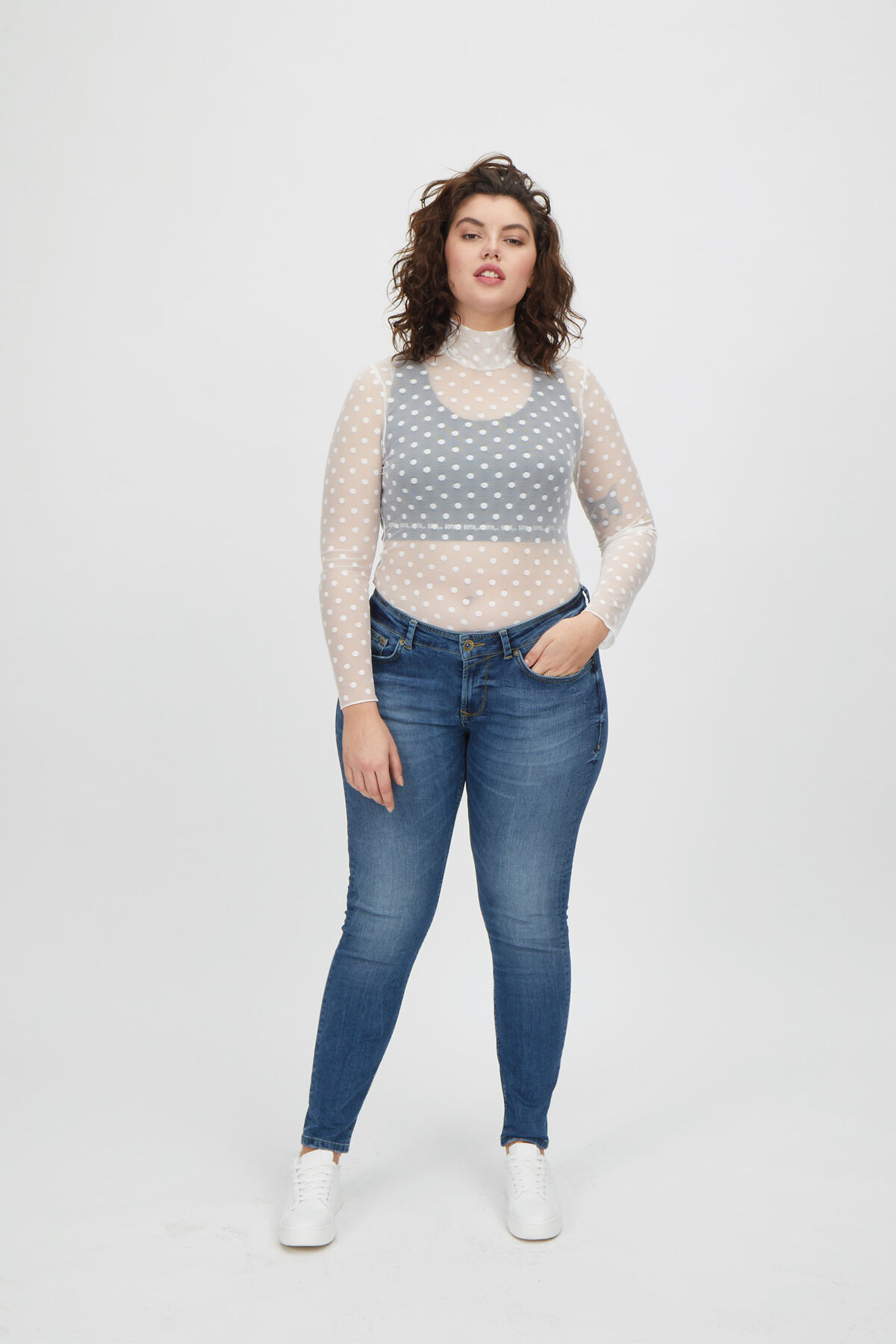 some,... vaquero pitillo lavado a la piedra para figuras en forma de A image number 3