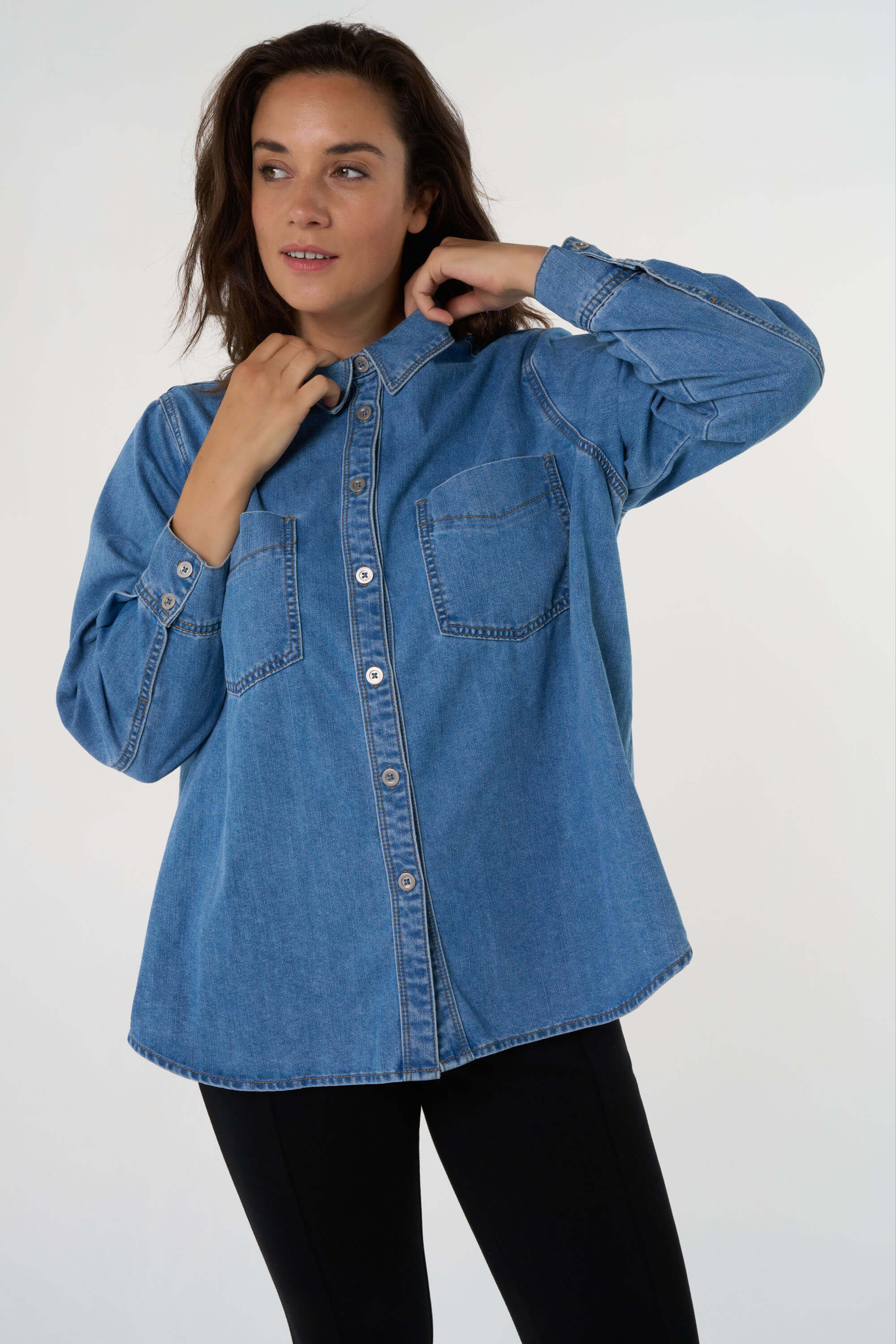 Blusa denim image number 6
