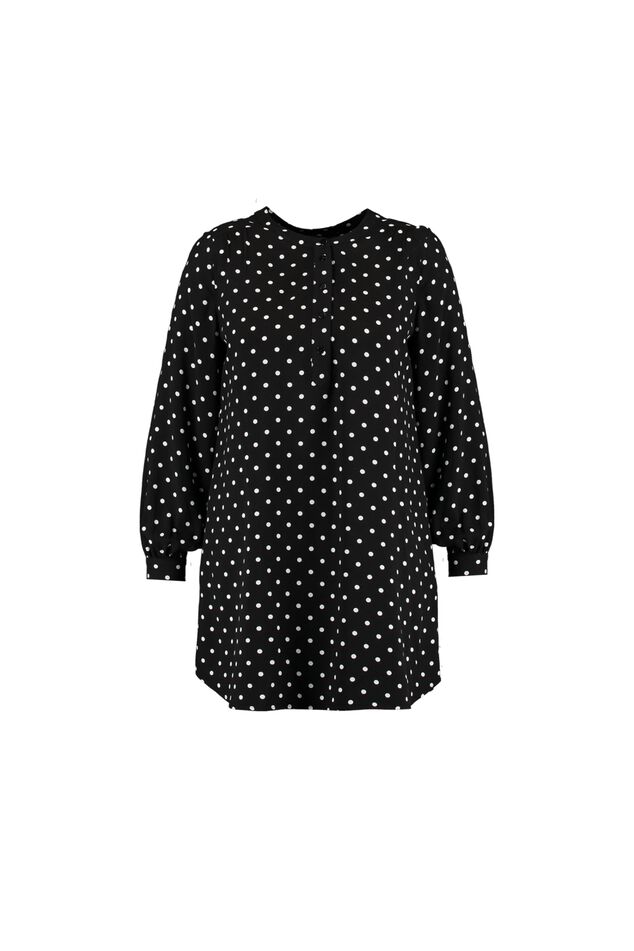 Blusa tipo túnica de lunares image number 1