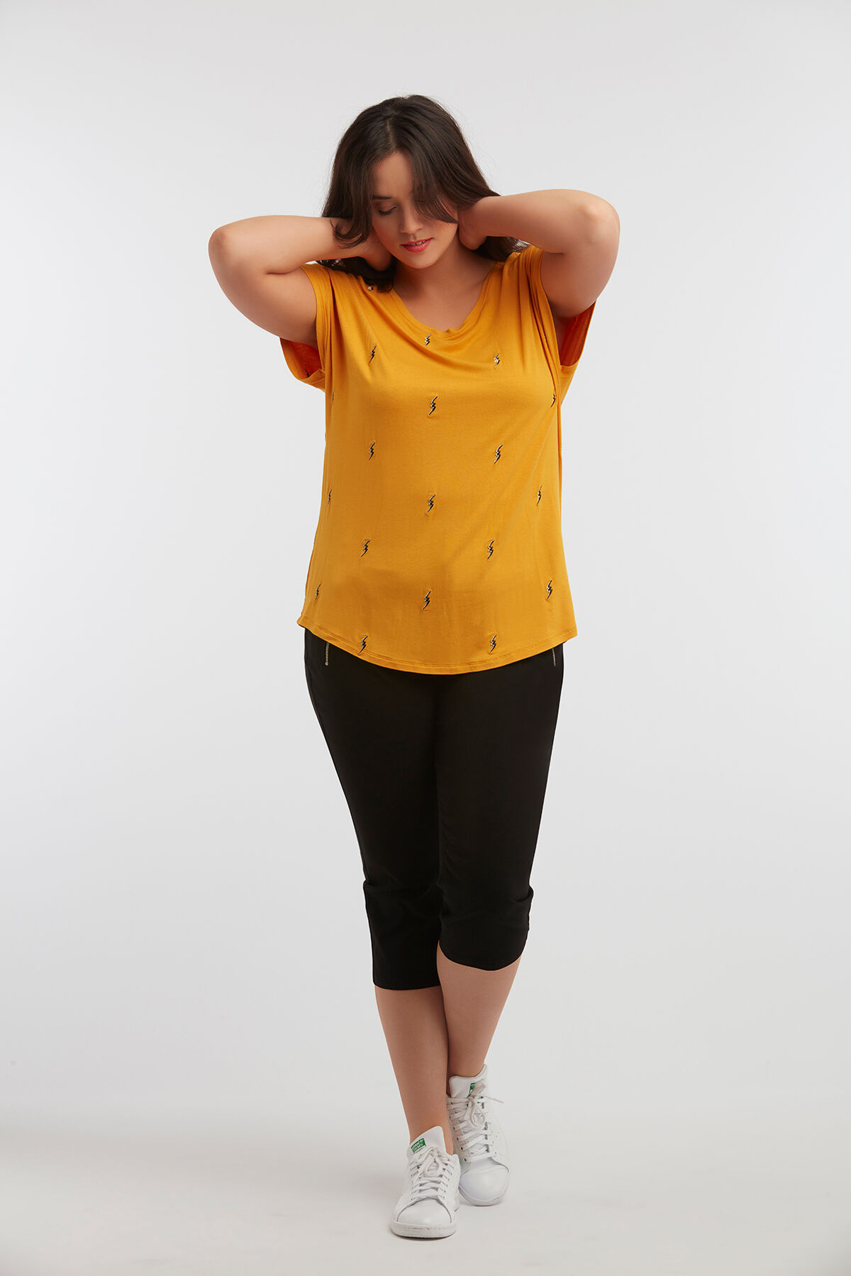 Pantalones pirata con cremalleras image number 3