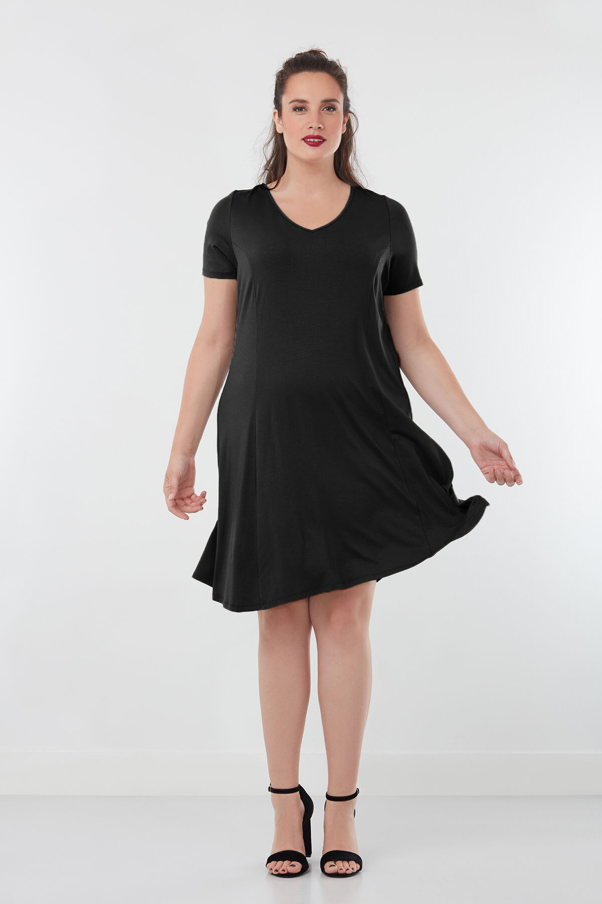 Vestido liso image number 3