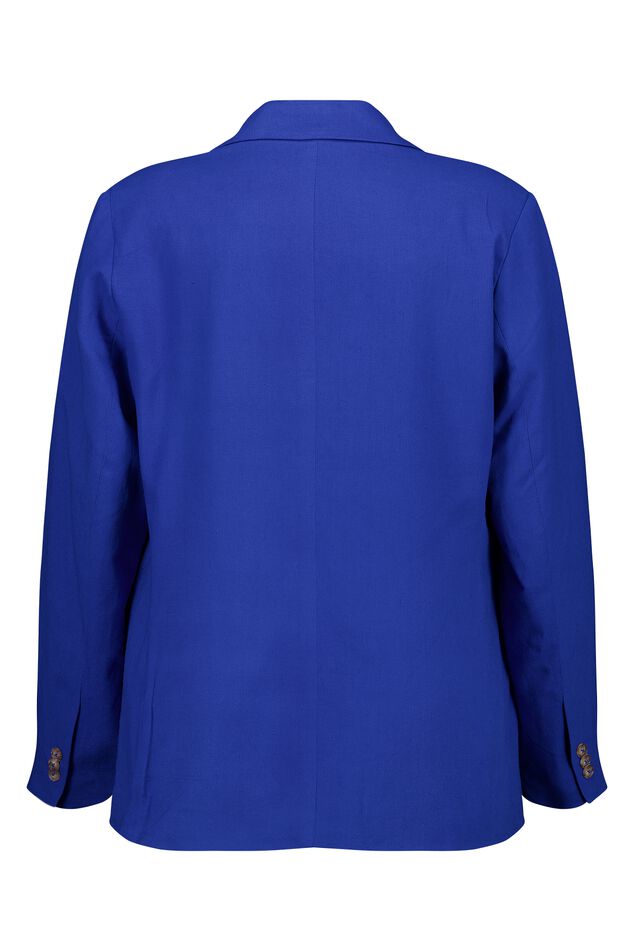 Blazer de lino de corte recto image number 2