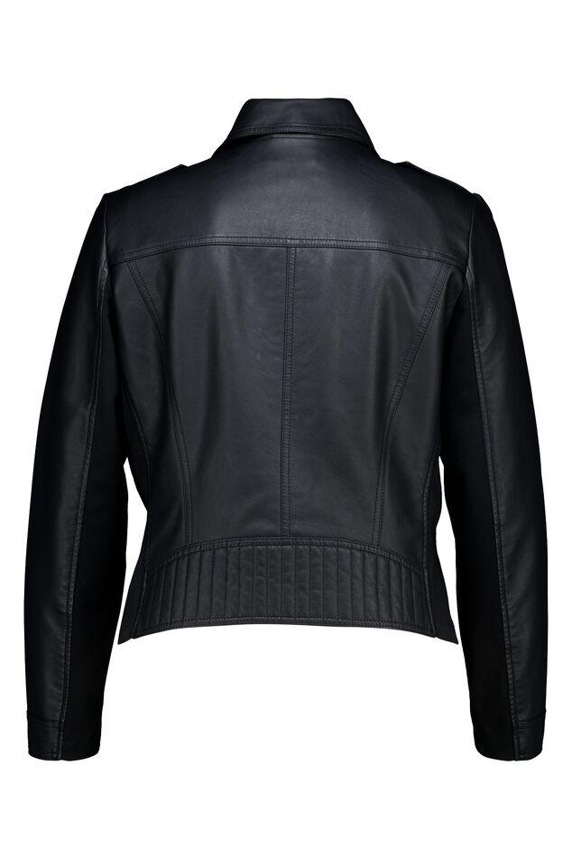 Chaqueta motera de cuero sintético image number 1