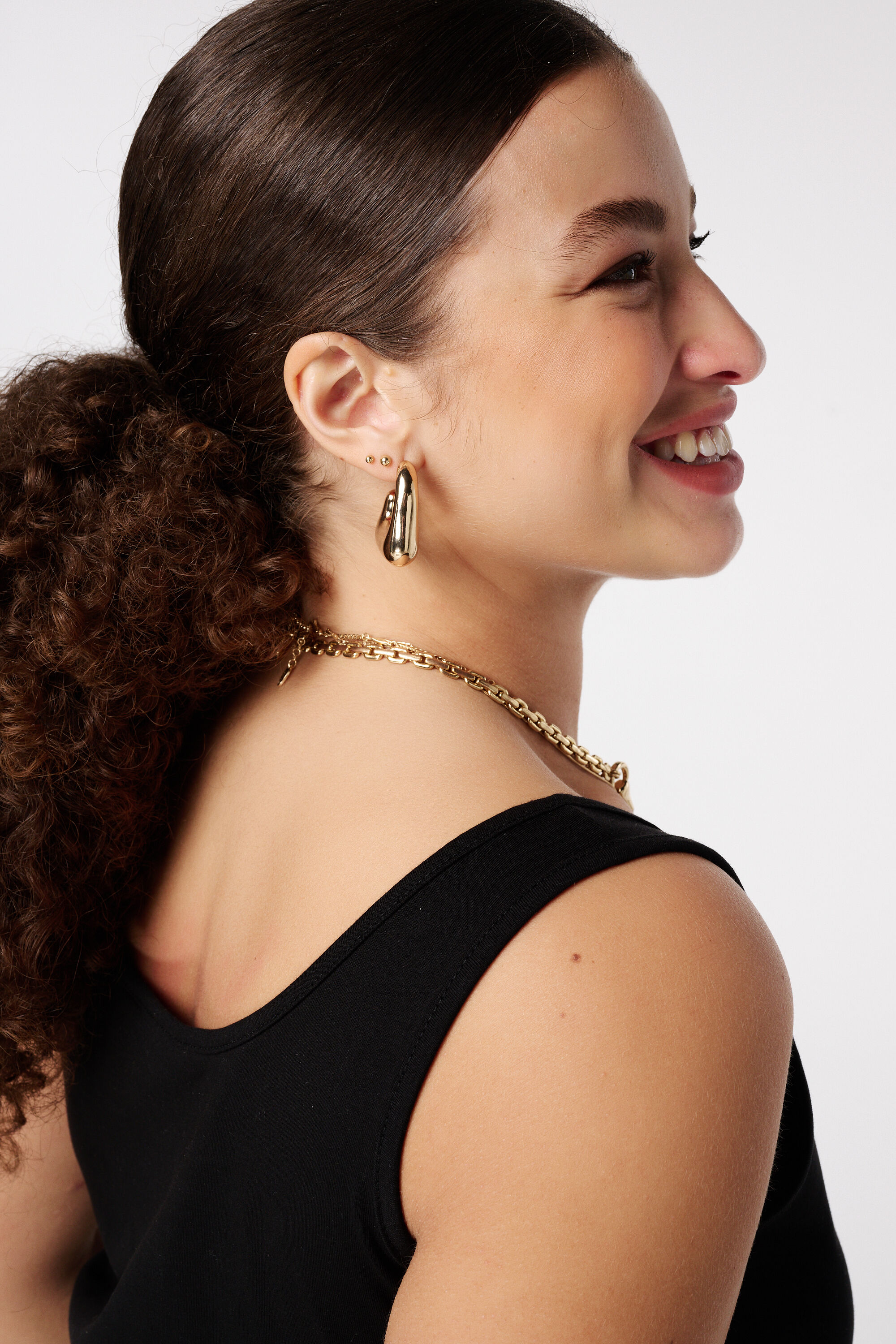 Camiseta extra larga sin mangas de algod&oacute;n image number 4