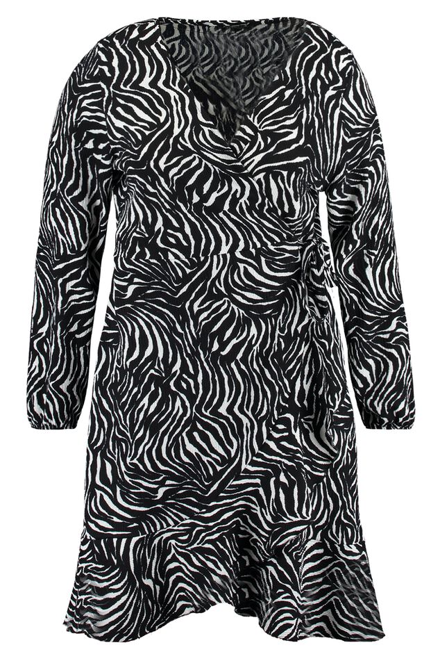 Vestido cruzado con estampado image number 2