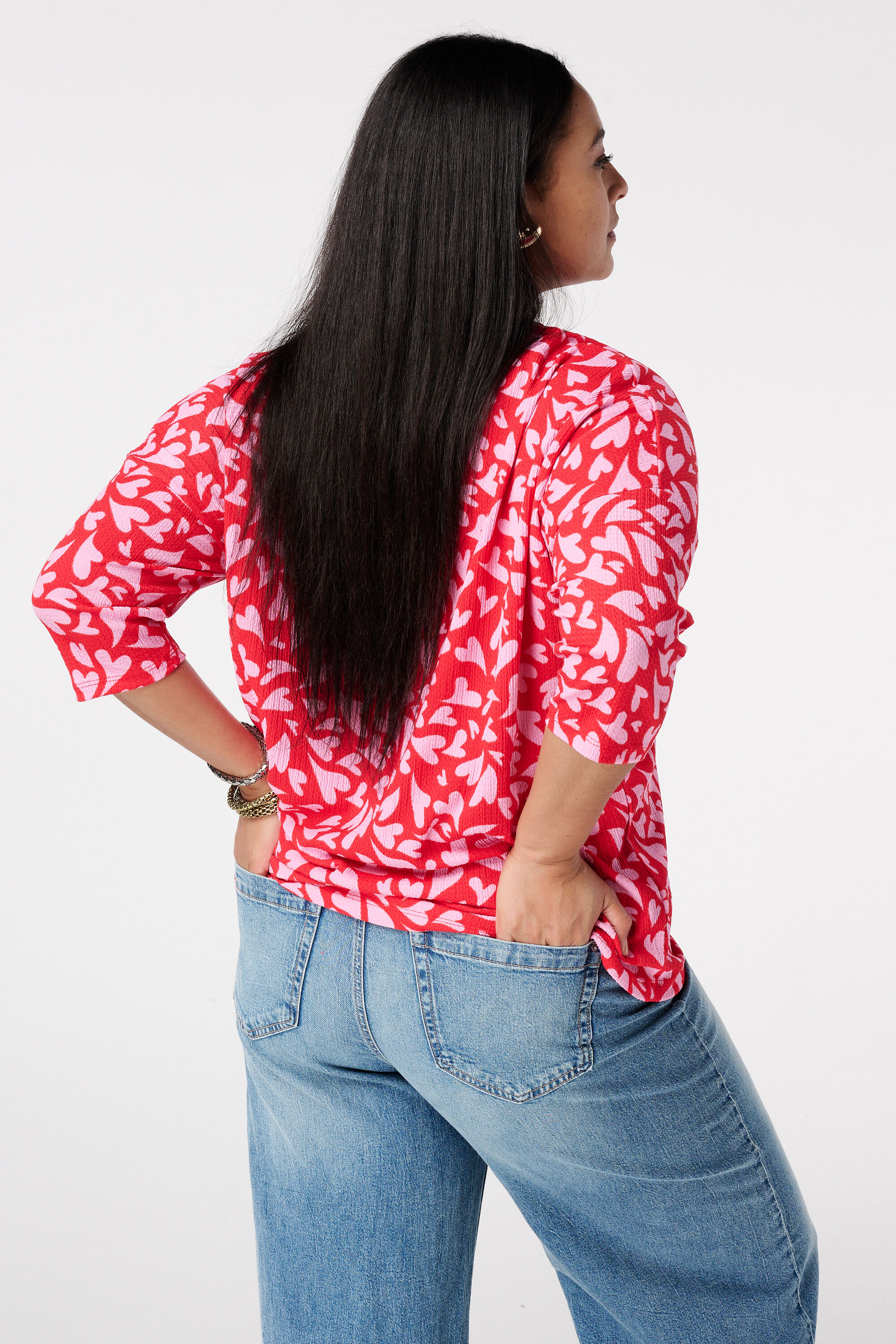 Top con mangas tres cuartos image number 3