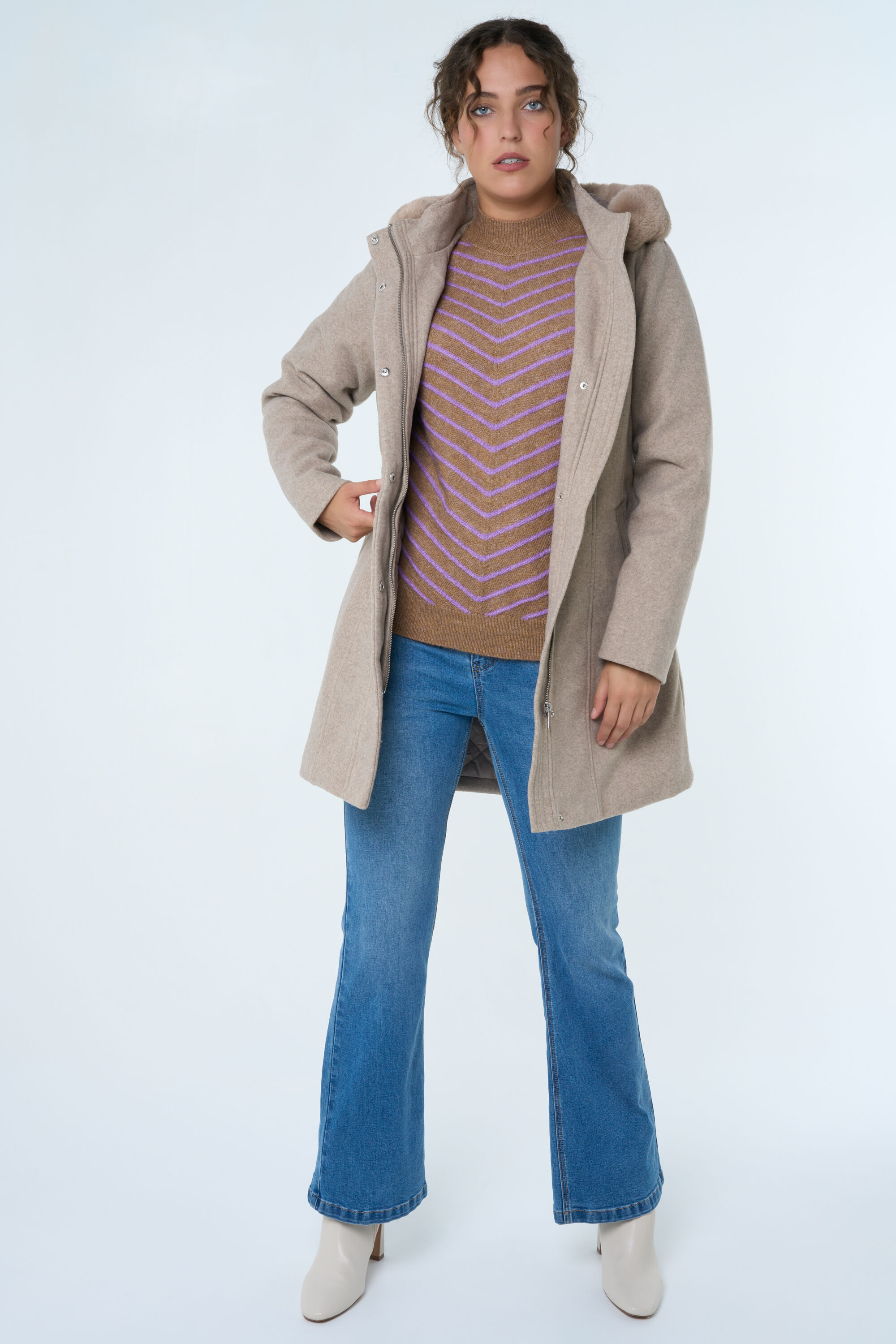 Chaqueta imitaci&oacute;n a lana image number 6