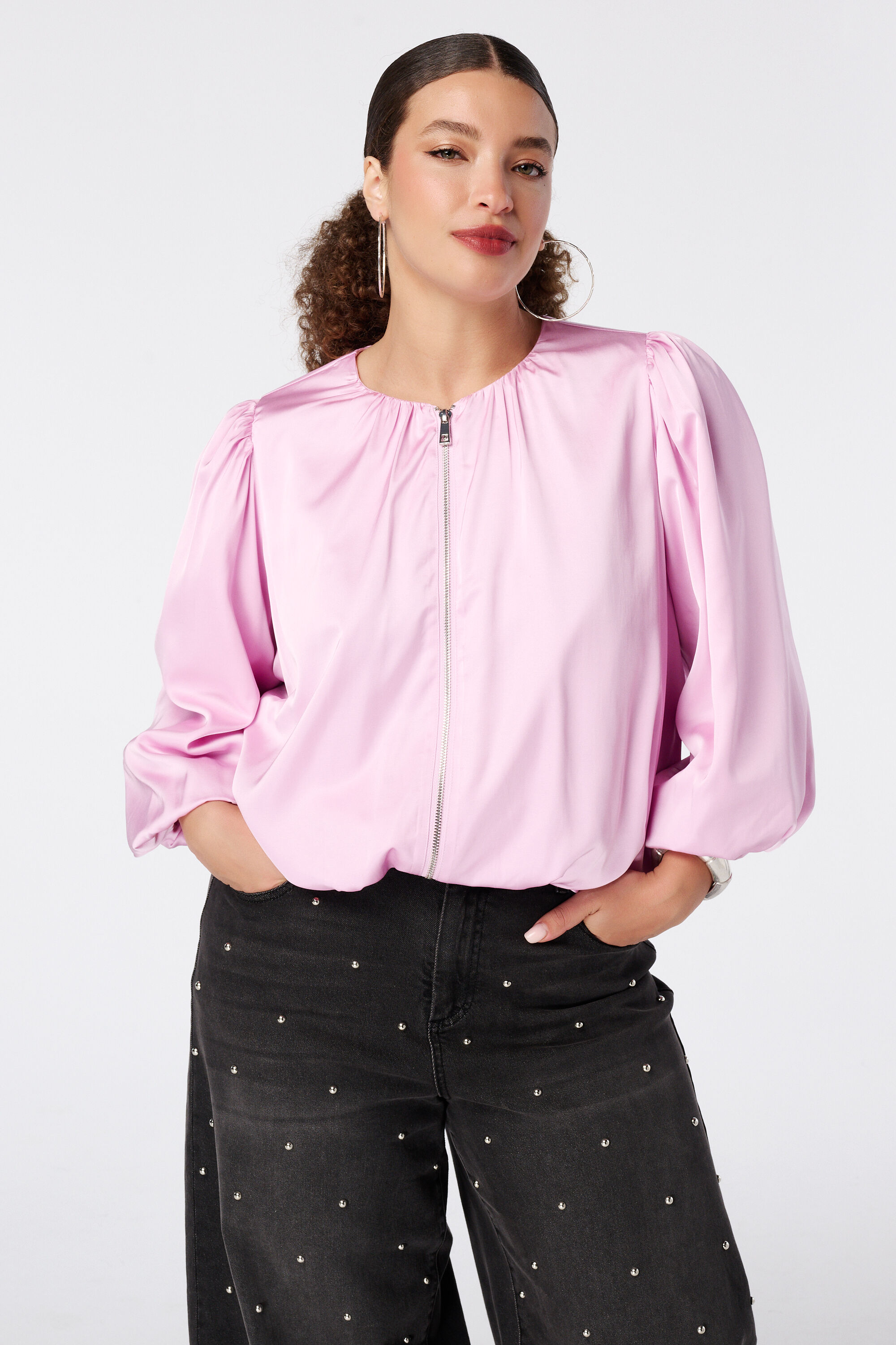 Chaqueta de manga corta abullonada