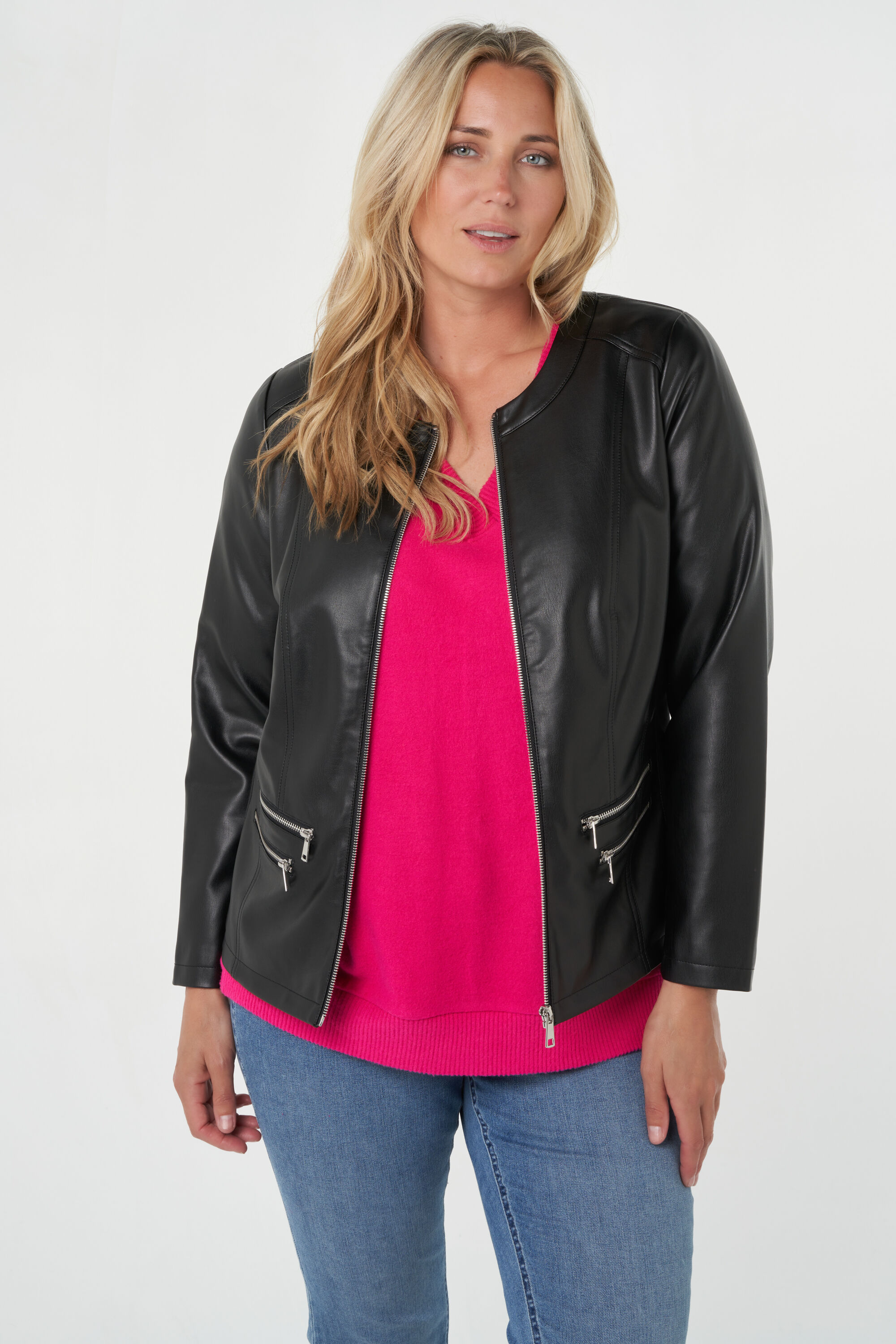 Chaqueta de cuero sint&eacute;tico image number 5