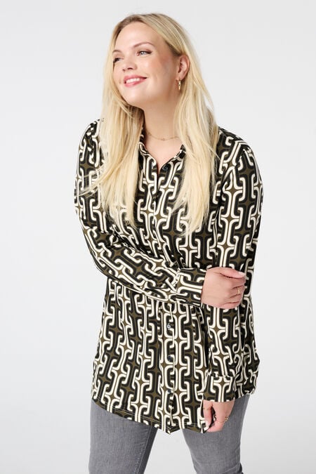 Blusa larga con estampado Blusa larga con estampado