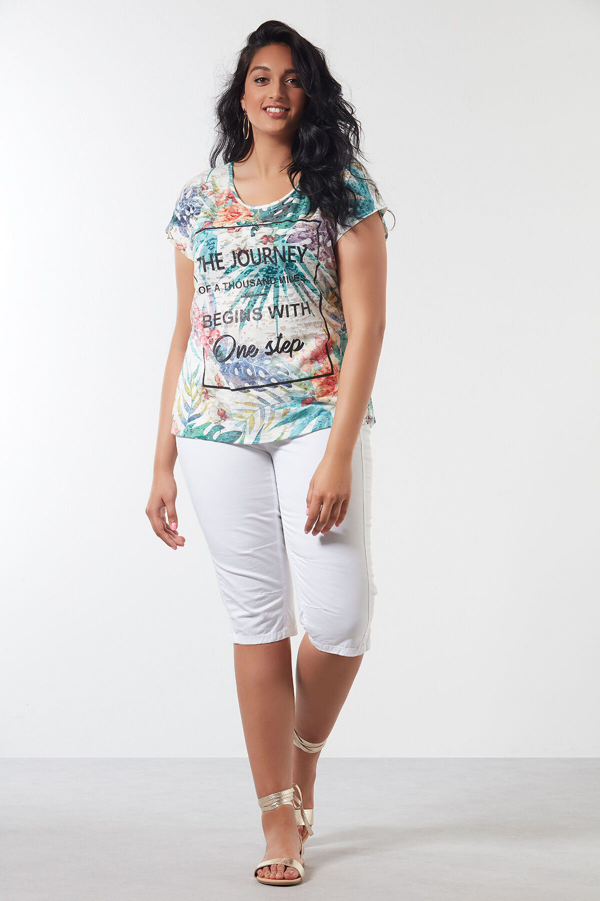 Pantal&oacute;n pirata de algod&oacute;n image number 4