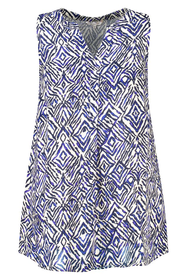 Top con escote en V y estampado image number 1