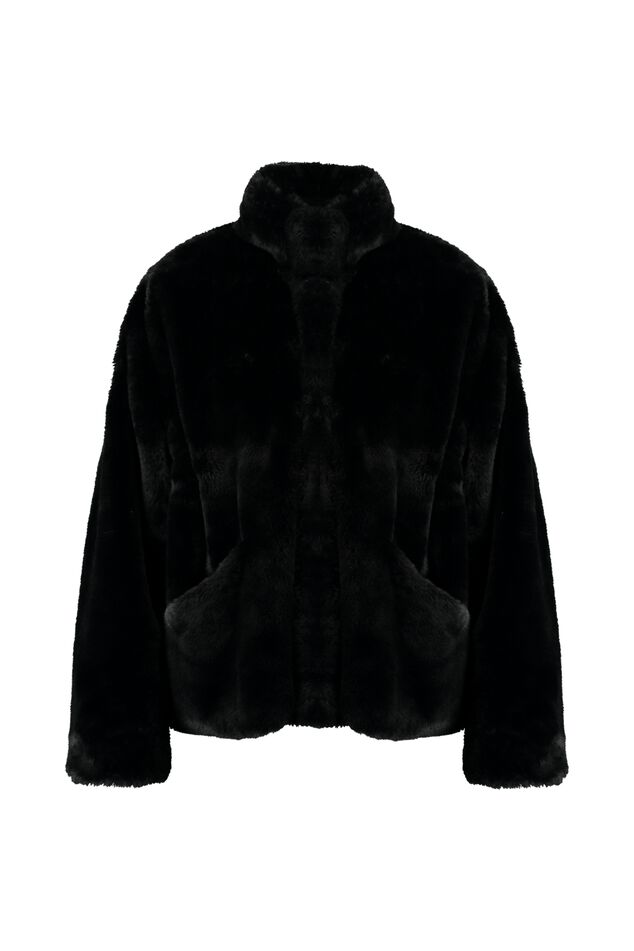 Abrigo de pelo sintético image number 1