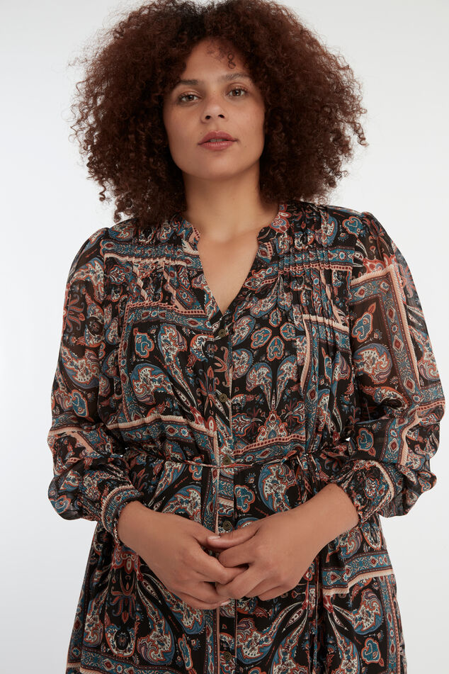 Vestido midi con estampado paisley image number 5