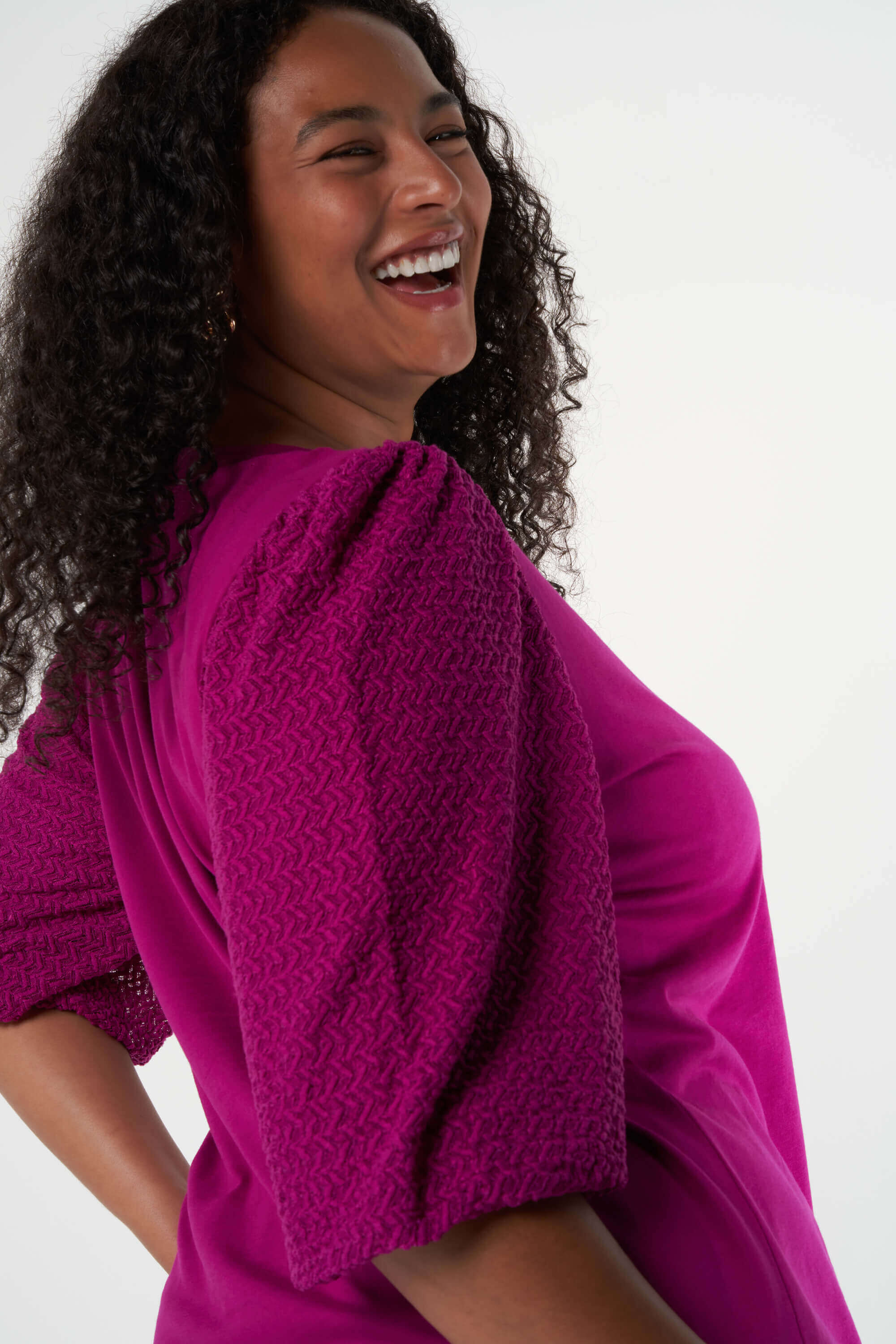 Top con manga con textura image number 0