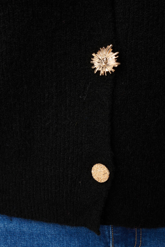 Cárdigan con botones dorados image number 6