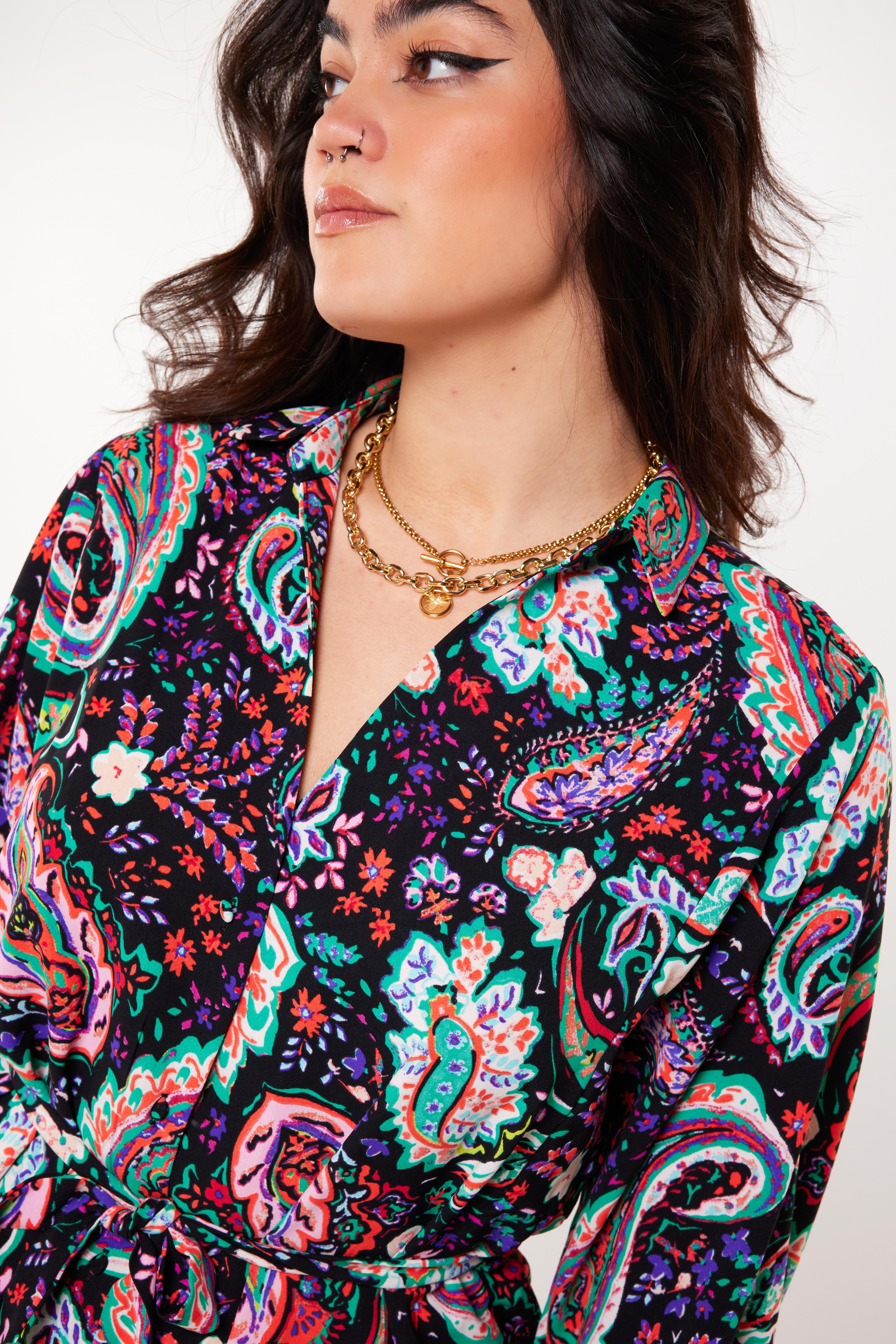 Vestido blusa con estampado image number 5