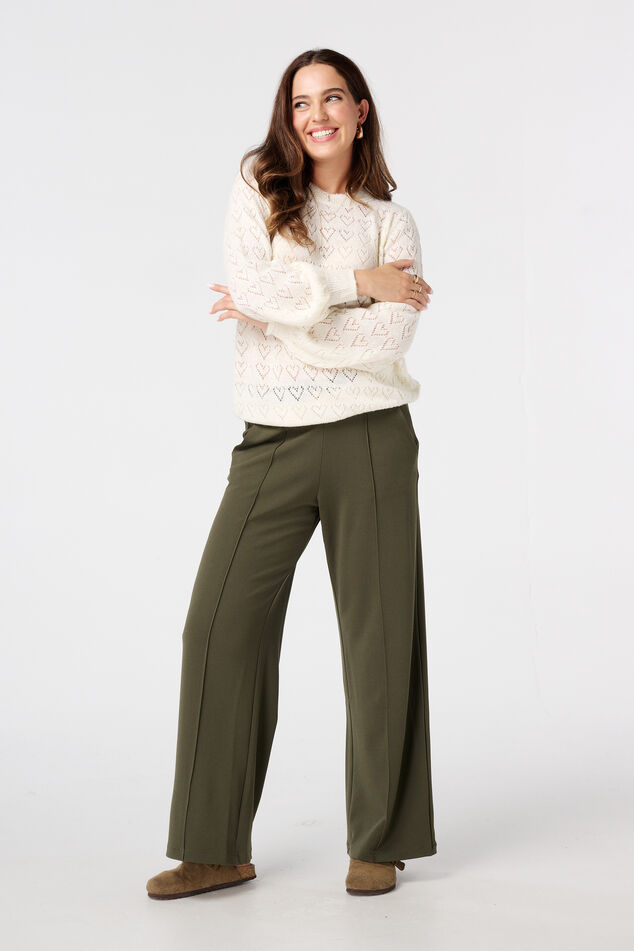 Jersey calado con patrón de corazones image number 5