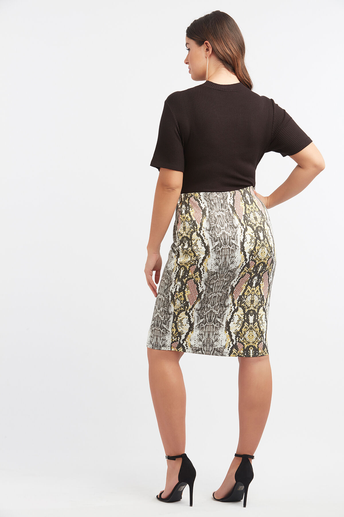 Falda de tubo con estampado de serpiente image number 4