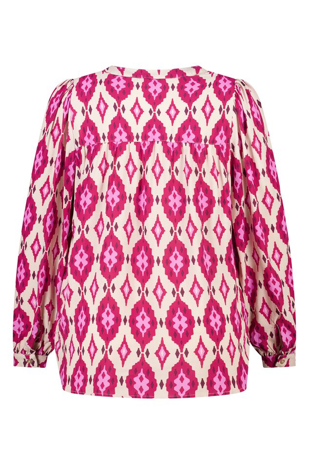 Blusa con estampado y bobinas image number 2