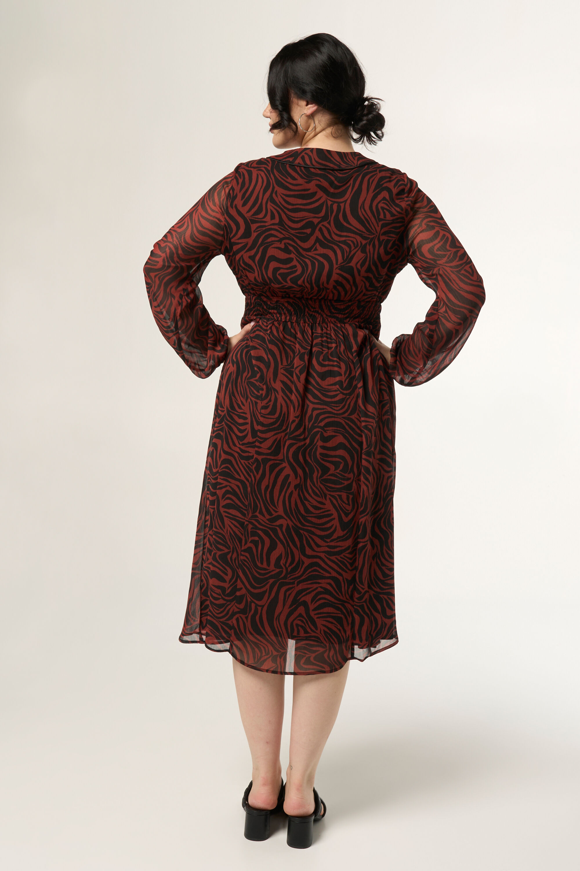 Vestido de gasa con estampado image number 3