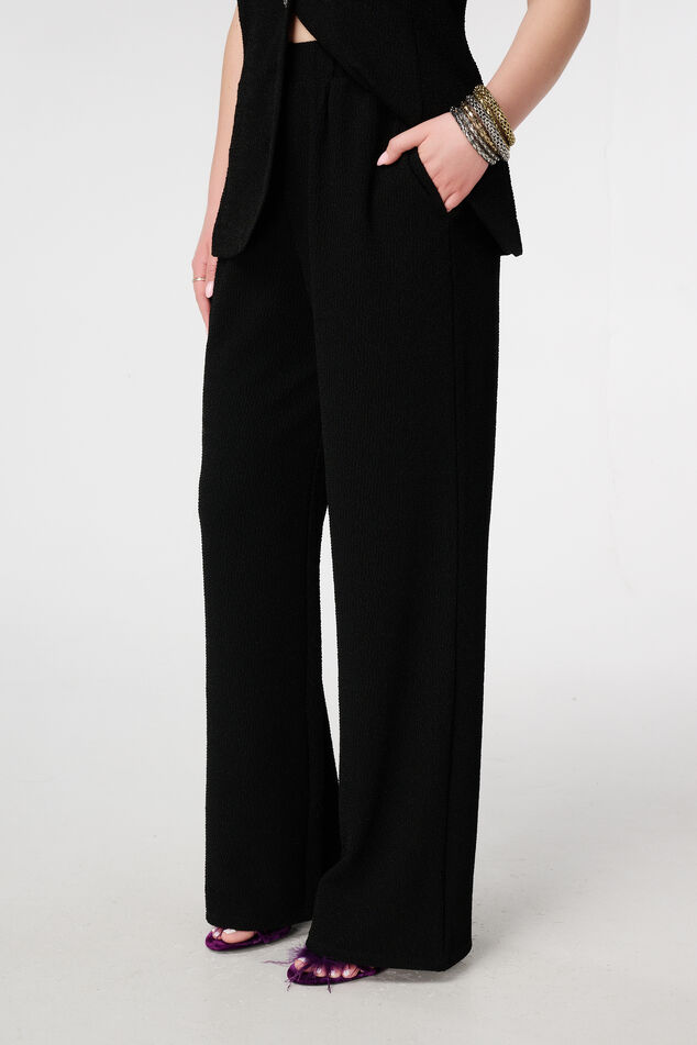 Pantalón con lurex y cintura elástica image number 5