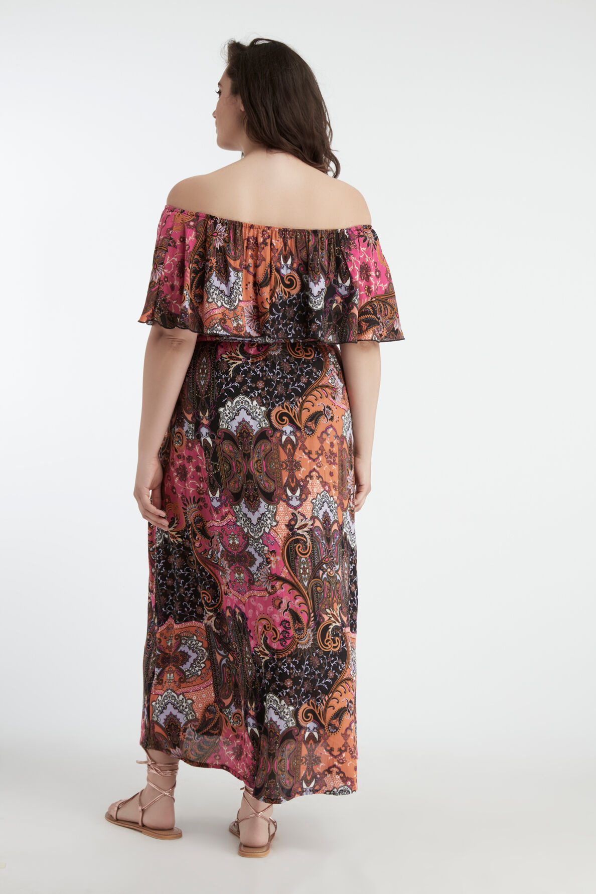 Vestido maxi de colorido image number 4