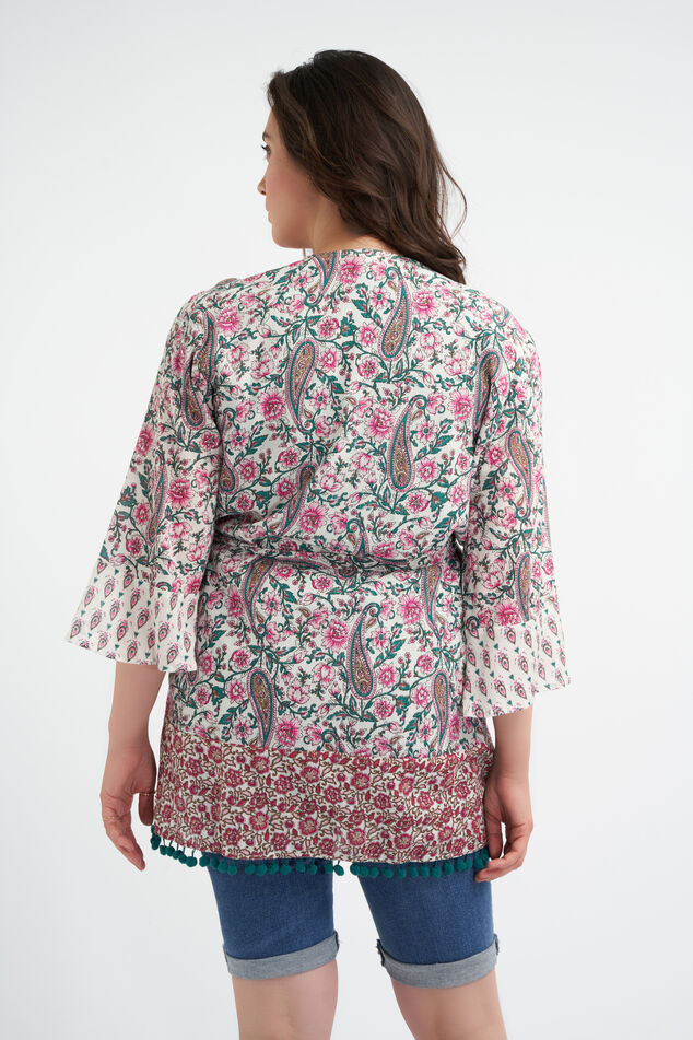 Kimono con estampado colorido image number 3