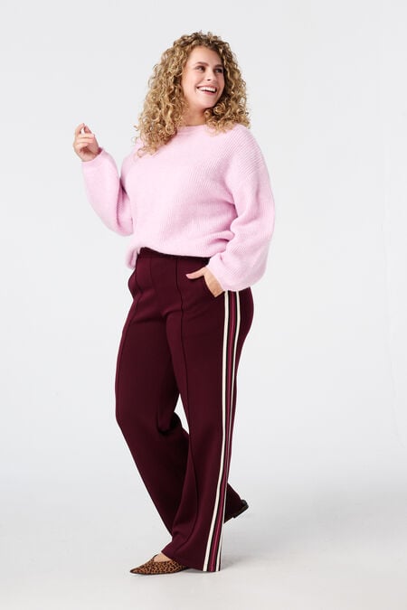 Pantalón ancho con ribete lateral Pantalón ancho con ribete lateral