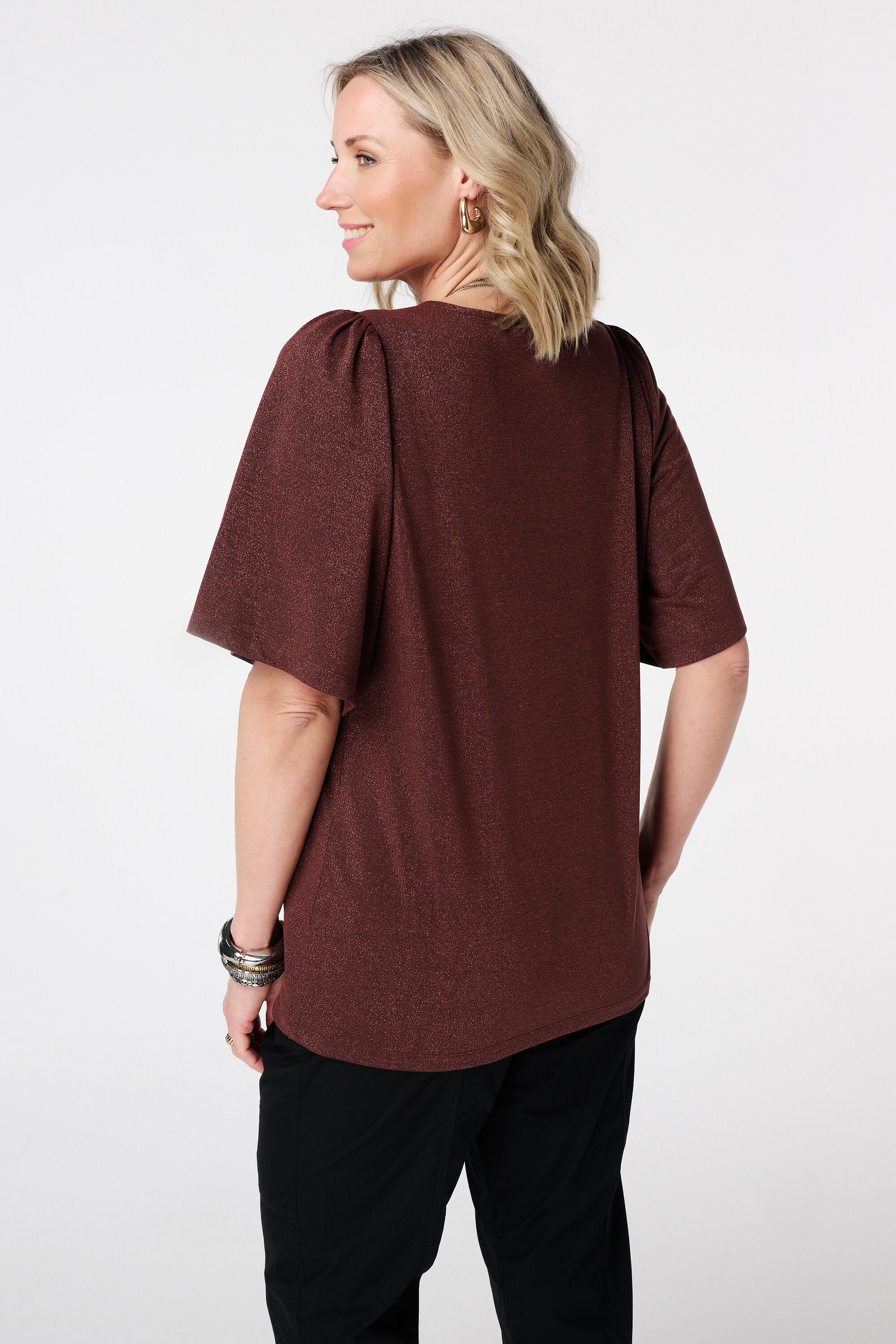 Top con mangas mariposa image number 3