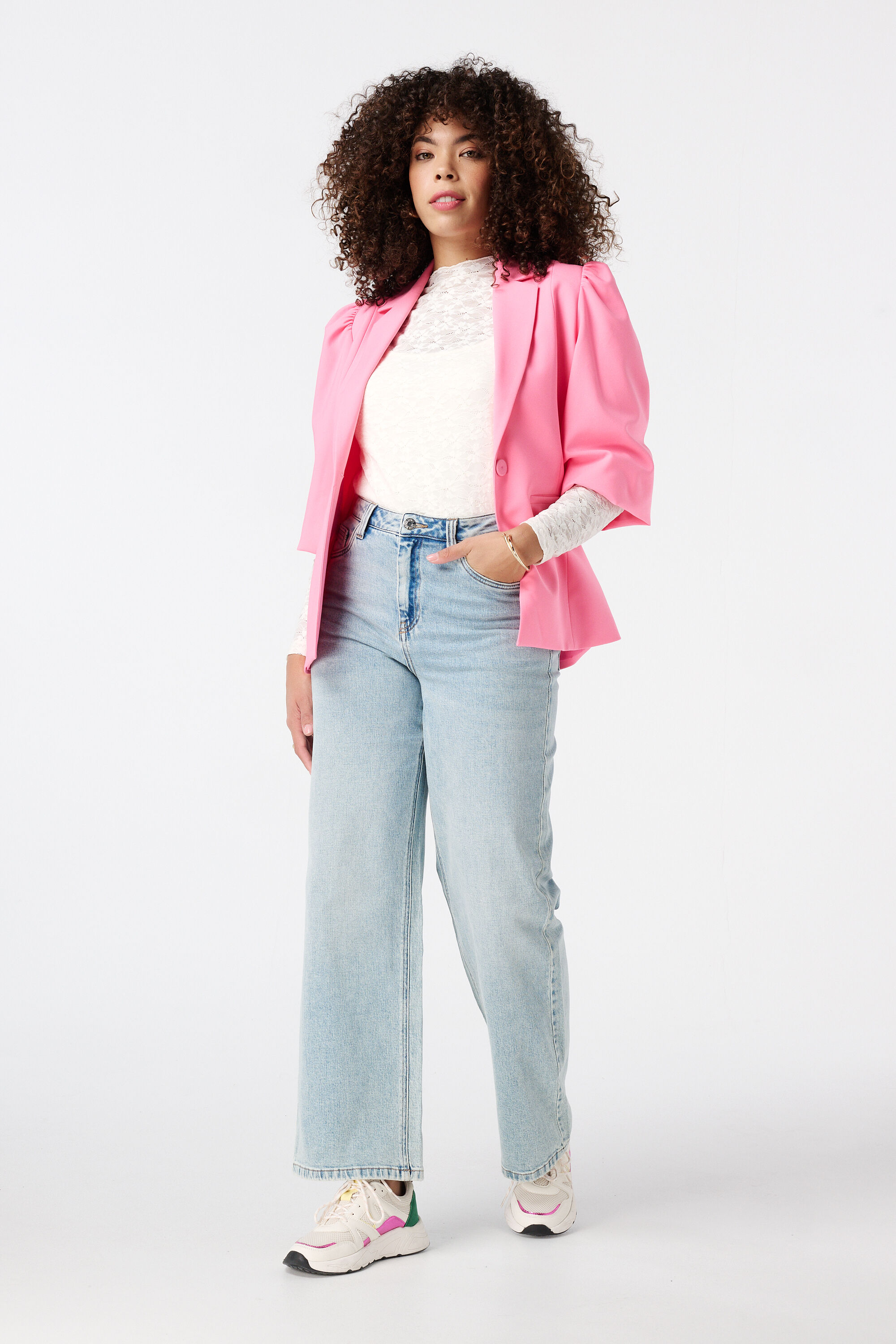 Blazer con manga abullonada image number 5