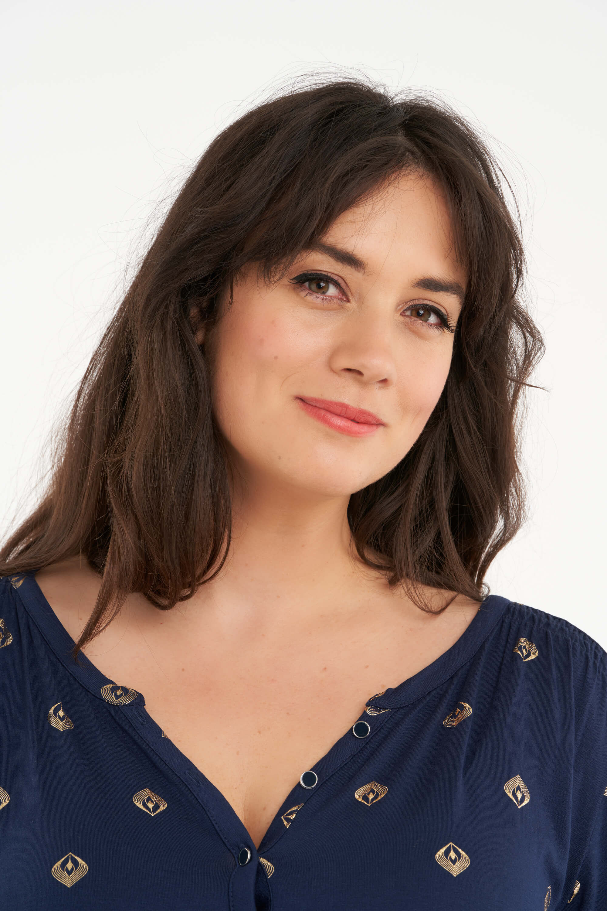 Top con estampado plateado  image number 4