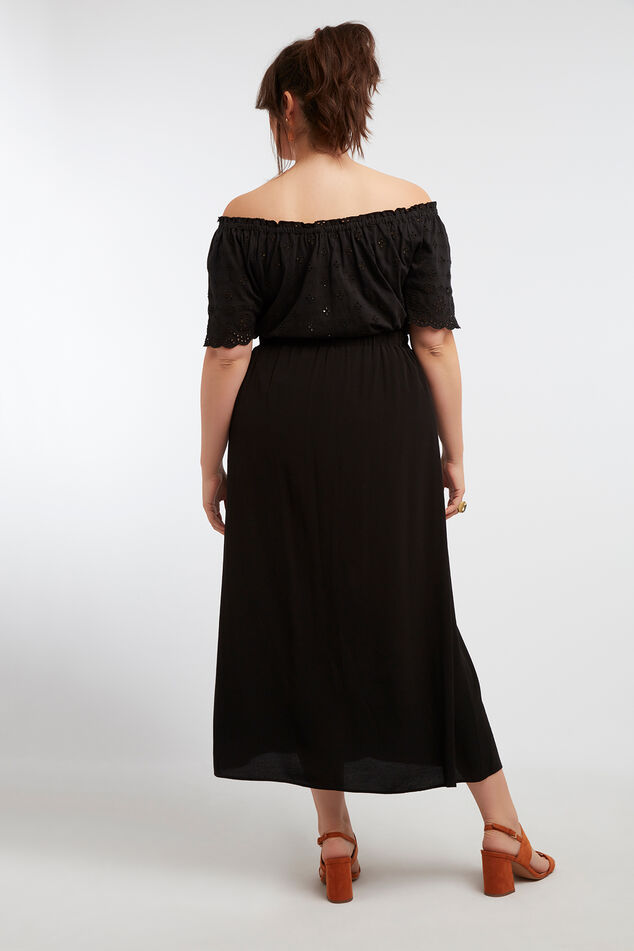 Falda maxi con botones image number 4